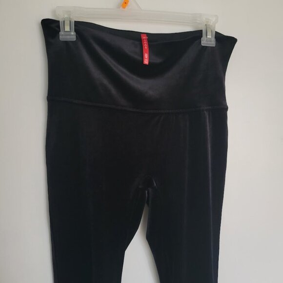 Spanx Velvet Leggings Black Women XL Excellent Condition Party Holiday Classic - Picture 2 of 7